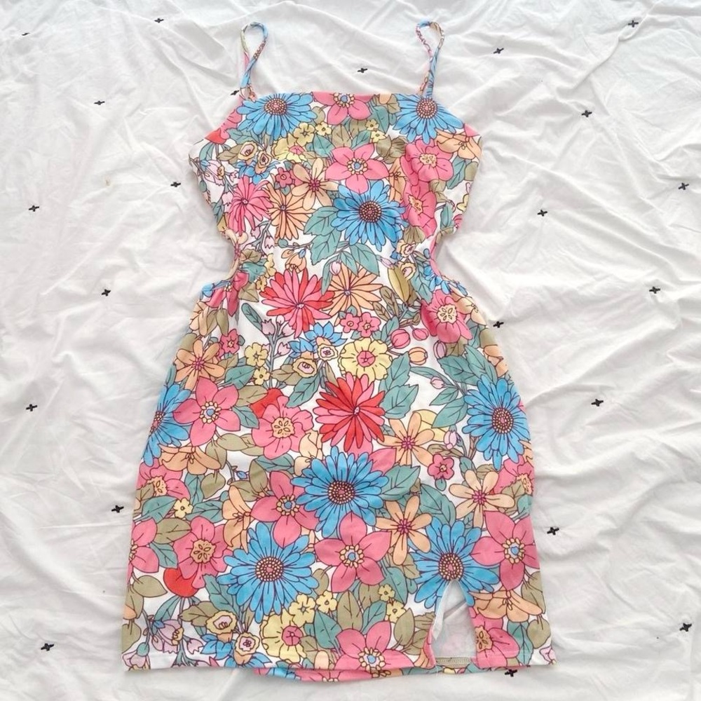 Lelis Floral Multicolor Spaghetti Strap Dress